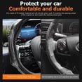 thumbnail image 3 of Non-Slip Leather Carbon Fiber Steering Wheel Cover, 14.5-15 Inches Universal Fit for Cars & Trucks, Breathable Auto Interior Protective Accessory, 3 of 7