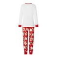 thumbnail image 4 of Christmas Family Pajamas Matching Set Santa Claus Print Long Sleeve Tops and Pants Loungewear Soft Sleepwear, 4 of 10