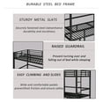 thumbnail image 3 of QZYeYun Full over Full Size Metal Bunk Bed, Lower Bunk Pulled Put in Three Sections , Heavy Duty Bed Frame With Ladder & Guardrail, 3 of 10