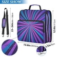 thumbnail image 3 of Circular Folder Package 13.6*3.5*12.4 Inches ,Binder Bag，Binder Organizer，Zipper Binder，3 Ring Binder ,Suitable for Work Purple Line, 3 of 8