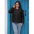 thumbnail image 2 of Eternatastic Women's Puffer Jacket Lightweight Quilted Padded Coats Winter Button Down Outwear with Pockets, 2 of 5