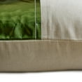 thumbnail image 2 of The HomeCentric Decorative Green Pack of 2, 20x20 inch (50x50 cm) Throw Pillow Covers, Faux Leather & Linen Patchwork Throw Pillows For Sofa, Solid Pattern Modern Style Easter - Better Half Green, 2 of 3