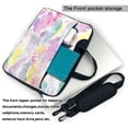 thumbnail image 3 of YFYANG 15.6 inch Universal Laptop Bag Oxford Cloth Laptop Sleeve, Multi-functional Abstract Watercolor Geometric Line Texture Pattern Notebook Computer Messenger Bag Handbag, 3 of 8