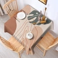 thumbnail image 2 of Brown Boho Plant Pattern Square Tablecloth,Waterproof Square Table Cover,Wipeable Spillproof Washable Table Cover for Home Kitchen Party Decor 52"x52"(132x132cm), 2 of 6