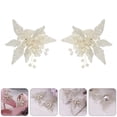 thumbnail image 3 of 1 pareja decorativa cristal zapato hebillas encantador y elegante zapato de perla clip, 3 of 7