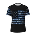 thumbnail image 5 of Wukai Navy Camouflage American Flag Print Men's Short-Sleeved Mesh T-Shirt,Quick-Dry Short Sleeve Workout T-Shirt-XX-Large, 5 of 8
