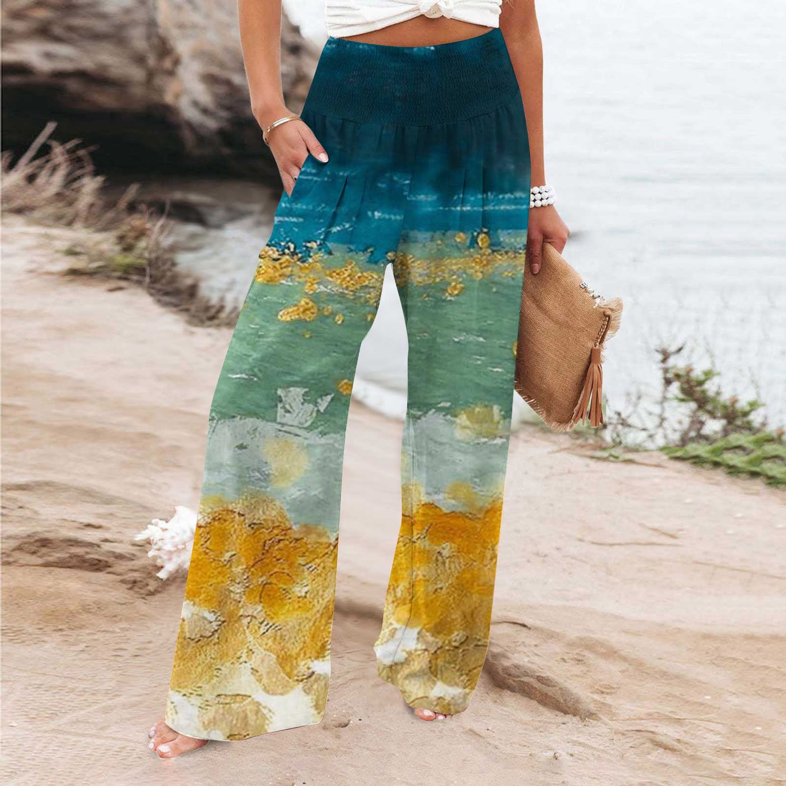 Pantalon évasé Pour Femme Extra Long - Taille Haute, Denim Stretch, Grandes Tailles, Décontracté