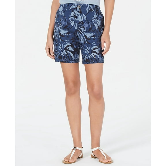 Style & Co. Zig Zag Floral Exp Nub Shorts 16