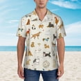 thumbnail image 2 of Pofeuu Dogs Funny Pets Print Hawaiian Shirt for Men Sleeves Casual Button Down Summer Beach Dress Shirts T-Shirts,Small, 2 of 7