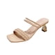 thumbnail image 2 of Sandalias tejidas de tacón medio para mujer con punta abierta y uso exterior casual Wmkox8yii  nm3034, 2 of 4
