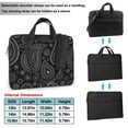 thumbnail image 2 of ZICANCN Laptop Case 15.6 inch, Paisley Black Abstract Aesthetic Work Shoulder Messenger Business Bag for Women and Men, 2 of 7
