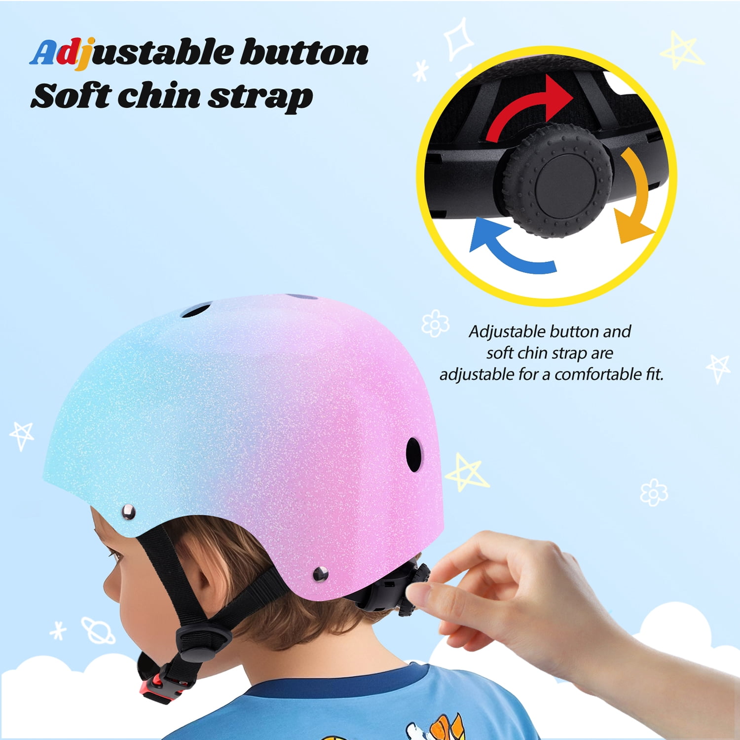 BOSONER Kids/Youth Bike Helmet, Lightweight Multi-Sport Adjustable Helmets for Bicycle Skateboard Scooter Skate Cycling