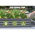 thumbnail image 5 of Tcbosik 8x4x1ft Galvanized Raised Garden Bed, Outdoor Planter Box, Metal Planting Bed for Vegetables Flowers Herb, Gray, 5 of 8
