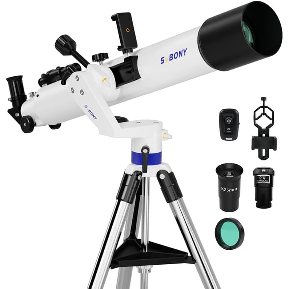 Svbony SV520 90mm F/8.9 Refractor Telescope with Accessories Included