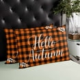 thumbnail image 4 of Orange Buffalo Plaid Throw Pillow Cover 12 x 20 Inch Decorative Pillow Cover Vintage Check Fall Farmhouse Lumbar Pillowcase Seasonal Rectangle Cushion Case for Couch Sofa Bed Living Room, 4 of 7