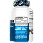 (2 pack) Creatine Monohydrate Pills 120ct - EVL Nutrition Muscle Builder & Recovery Supplement - Creatine Capsules 1000mg