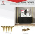 thumbnail image 3 of 6 Inch / 15cm Metal Furniture Legs, Set of 4 TCHOSUZ Heavy Duty Modern Diamond Triangle Table Desk Chair Sofa Legs Couch Feet With Screws For DIY Cabinet Cupboard TV Bench Stand 4 Pieces Gold, 3 of 6