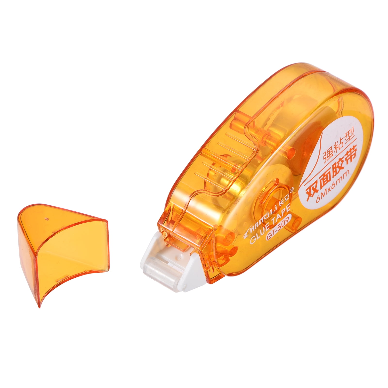 Uxcell DoubleSided Tape Roller Runner Permanent Adhesive Orange 19.7ft