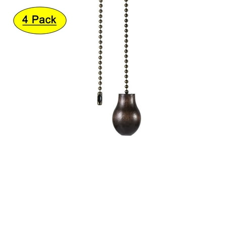 

Uxcell Wooden Pendant 12 inch Pull Chain for Lighting Fans Dark Brown 33x23mm 4 Pack