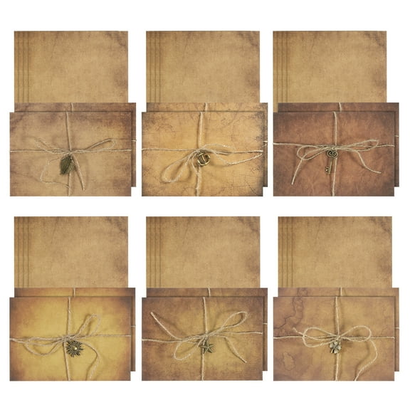 REGALWOVEN Vintage Card Envelopes Set, Christmas Card Envelope Set 12