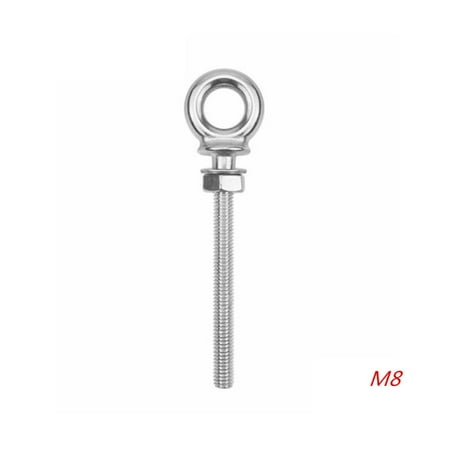 

HESITONE Lifting Weight Hook Lifting Eye Ring Threaded Rod Male Eyebolt Screw Hooks Lug Screw Long Eye Bolt Ring Vine Eyes Bolts