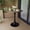 Walnut+black, variant on Round Tulip Dining Table, 31.5 Inch White Pedestal Table, Small Space Kitchen & Dining Table for 2-4 People, Modern MDF Top & Metal Base, Multi-Functional Coffee Table & Side Table