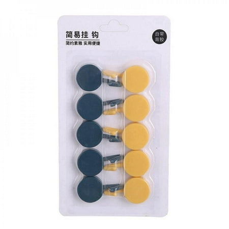 

[Big sale!]10 Pcs Set Kitchen Bathroom Plastic Adhesive Hook Wall Sticky Mount Hanger Rack Hanger Hook Suction Cup Adhesive Wall Hooks
