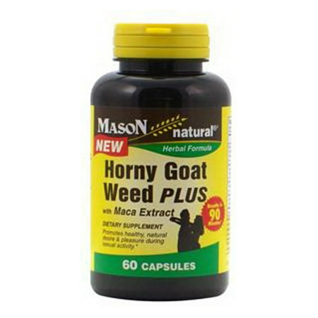 Mason Natural Horny Goat Weed Plus With Maca Extract Capsules - 60 Ea