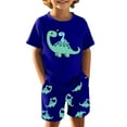 thumbnail image 3 of Hiiyo Big Boys Outfits Cartoon Dinosaur Short Sleeve T Shirt & Shorts Set, Sizes 7-8Y, 3 of 3