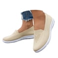 thumbnail image 3 of oqasdz Women's Casual Shoes Plus Size Slip On Close Toe Mesh Breathable Flat Bottom Walking Shoes Solid Color Comfort Trendy Versatile Outdoor Summer, 3 of 7