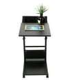 thumbnail image 3 of Portable Laptop Desk with Wheels, Storage Drawer, Adjustable Height for Bed Sofa, Solid Structure, 3 of 8