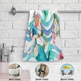 thumbnail image 5 of Mermaids Sea Waves Hand Towels, Summer Anchor Flower Kitchen Towel Ultra Soft and Absorbent,Decorative Fingertip Face Towel for Bathroom Hotel, 2 PCS, 28.3"x 14.4", 5 of 5