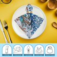 thumbnail image 6 of WERPE Seaweed Corals Ocean Cloth Napkin Reusable 6 PCS, 6 of 7