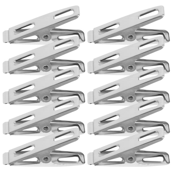 LITINKIMI Home Drying Clip Silver 10Pcs 1.8In