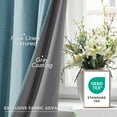 thumbnail image 6 of Deconovo 100% Blackout Curtains Pair 108 inches Long Set of 2, Linen Textured Thermal Insulated Grommet Curtains for Nursery(Teal, 52 x 108 inch, 2 Panels), 6 of 11