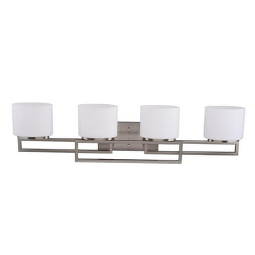 Home Decorators 4-Light Brushed Nickel Vanity Bath Light 1002230849