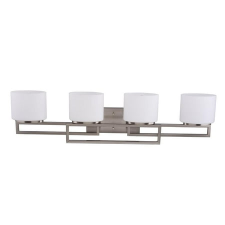 Hampton Bay 4-Light Brushed Nickel Bath Light Vanity