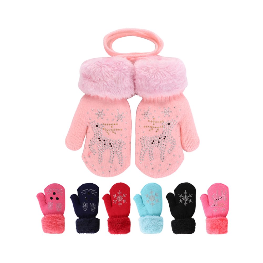 Amtal Pack of 6 Toddler Mittens Baby Boy Girls Winter Warm Mittens
