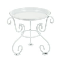 Outdoor Metal Plant Stand Flower Pot Holder Triangle Support Planter White Decor