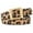 Leopard, variant on JASGOOD Women Leather Belts for Pants Black Fashion Belt with Square Gold Buckle