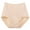 Khaki, variant on Huanledash Lady Panties Elastic High Waist Solid Color Sweat Absorption Moisture Wicking Anti-septic Menstrual Period Plus Size Cotton Women Briefs for Daily Wear