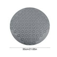 thumbnail image 3 of Fmbmuo Art Deco Bathroom Rugs Flat Pile Waterproof Circular Bath Mat Rubber 21.6x21.6in Gray, 3 of 5