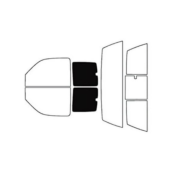 Rvinyl Car Window Pre Cut Tint Film Kit Back 5% Fits Chevrolet Silverado 2000-2006 2 Door