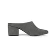 thumbnail image 3 of BLISSFUL STEP Women's Slides Block High Heels Slip on Pointed Toe Slide Mules Grey 9.5, 3 of 7