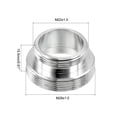 thumbnail image 2 of Adaptador de grifo macho a macho Uxcell, conector recto cromado para filtro de agua de manguera M28 x M22 2, 2 of 4