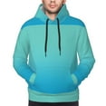 thumbnail image 2 of Bingfone Teal Turquoise Men's Drawstring Hoodie Long Sleeve Pocket Sweatshirts-X-Large, 2 of 6