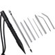 thumbnail image 2 of Greeniant Marlin Set Agujas de cordones Acero inoxidable Profesional Pequeña artesanía Costura Reutilizable Extraíble Tejer Pin Trabajo de cuero carpas 9 piezas negro Greeniant OD023335-03B, 2 of 6