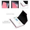 thumbnail image 4 of Simyoung Business Name Card Case - PU Leather & Stainless Steel Multi Card Case Holder Wallet Credit Card ID Case/Holder for Men & Women - Pink, 4 of 5