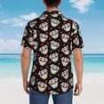 thumbnail image 5 of Haiem colorful Skull dog flower Printed Hawaiian Shirt for Men - Men’s Casual Beach Summer Shirts - Stretch Fabric with Modern Fit-Medium, 5 of 7