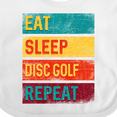 thumbnail image 4 of Inktastic Disc Golfer Eat Sleep Disc Golf Repeat Boys or Girls Baby Bib, 4 of 4
